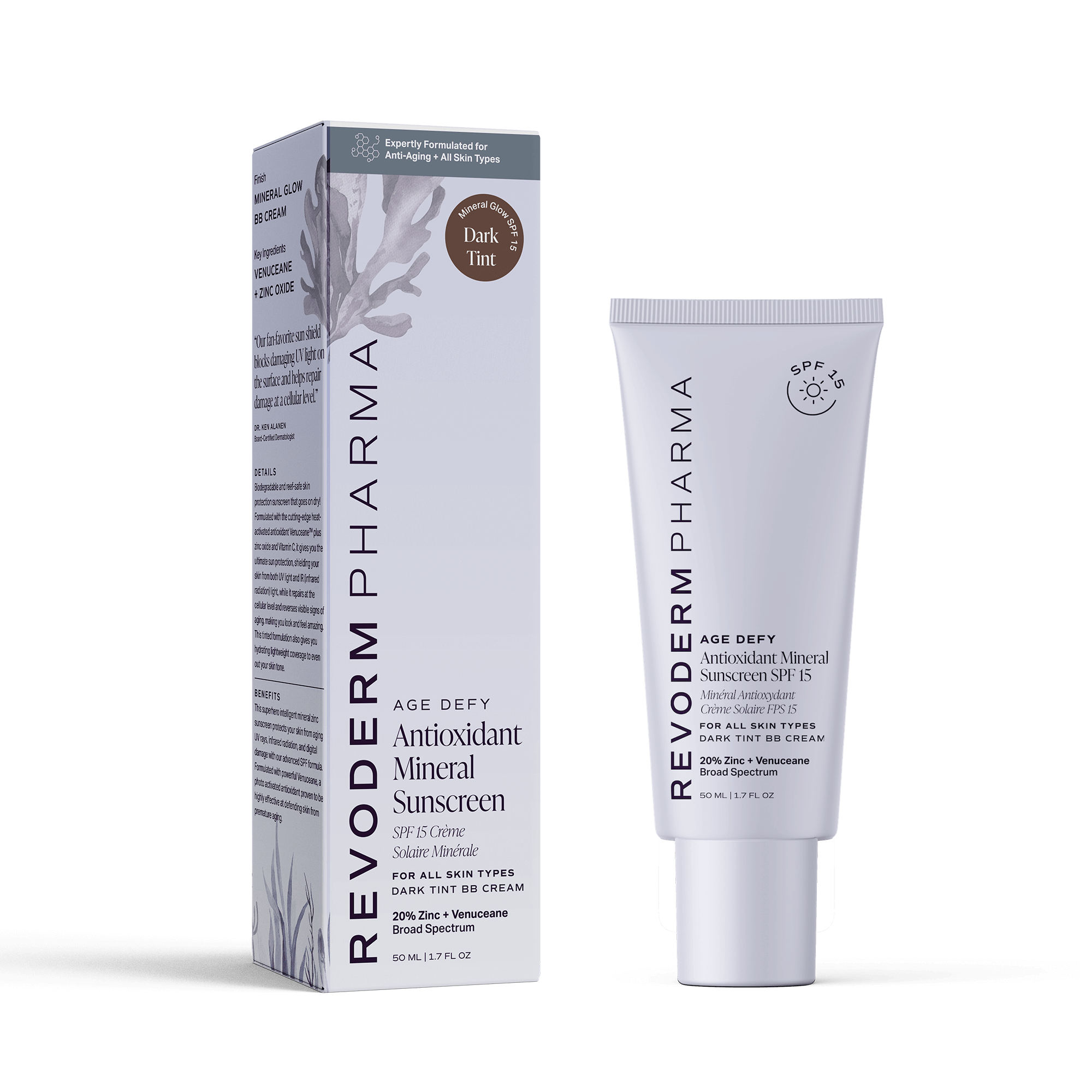 Zinc Oxide Mineral Sunscreen with Antioxidants (Dark Tint)